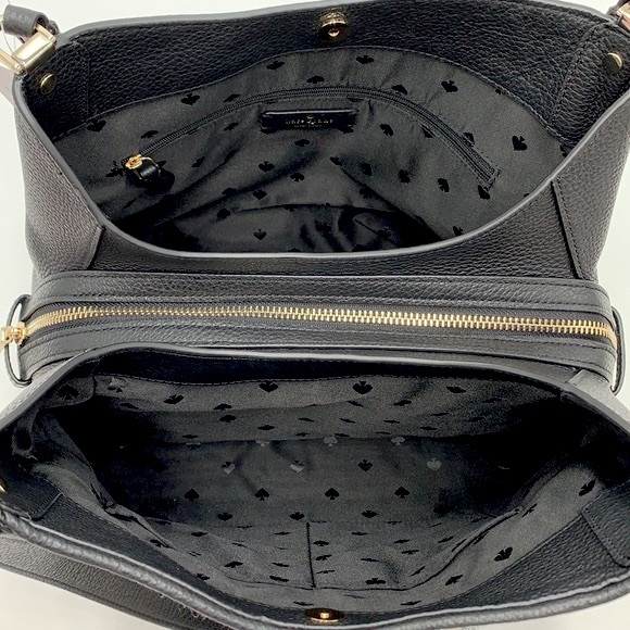 Kate Spade Leila Tweed Medium Triple Compartment Shoulder Bag Tote - Picture 14 of 16